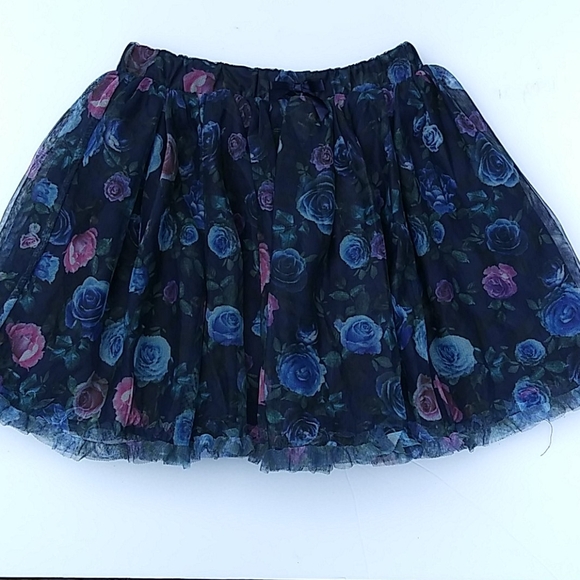 H&M Floral Print Tulle Skirt Sz 7-8 - Picture 2 of 6